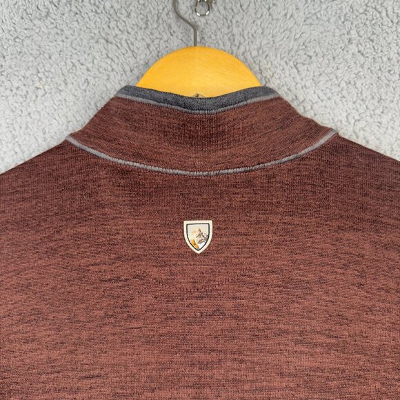 Kuhl Sweater Mens Large Timber Brown LS Lightweight Soft Brushed Knit Ryzer 1/4 - Picture 9 of 16